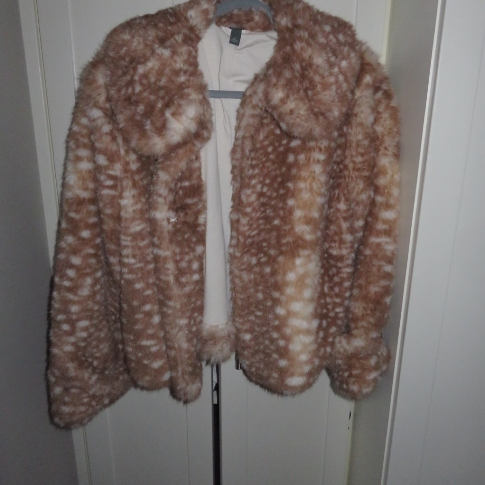 Wild Fable Brown and fawn faux coat